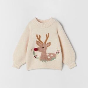 Zara Girls Christmas Sweater (12-18m)